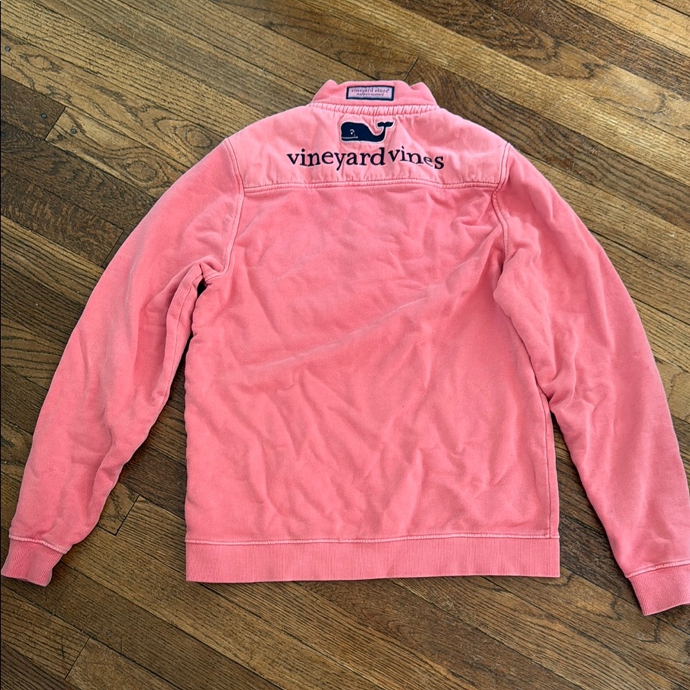 Vineyard Vines Salmon color quarter zip Shep shirt